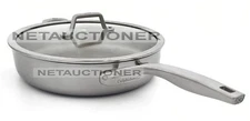 New CALPHALON Premier 3 Layer Stainless Steel 5 Qt Sauté Pan & Lid Professional