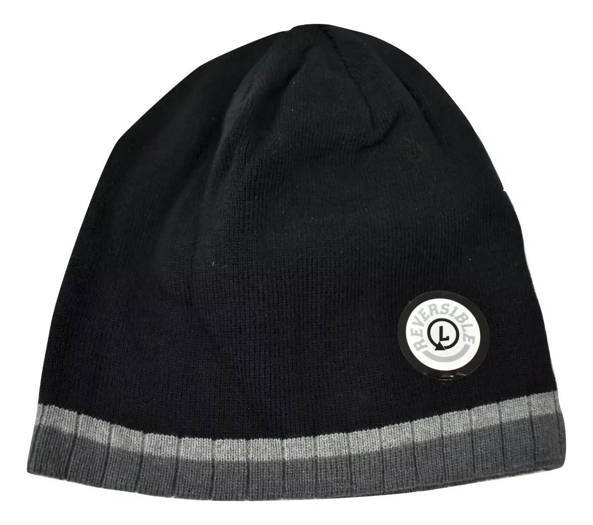 Lids Mens Reversible Black Beanie Hat Cap New eBay