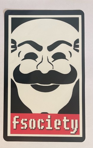 fsociety Mr Robot Vinyl Decal Sticker Bumpersticker Gloss Vinyl Decal Free Ship - Picture 4 of 11