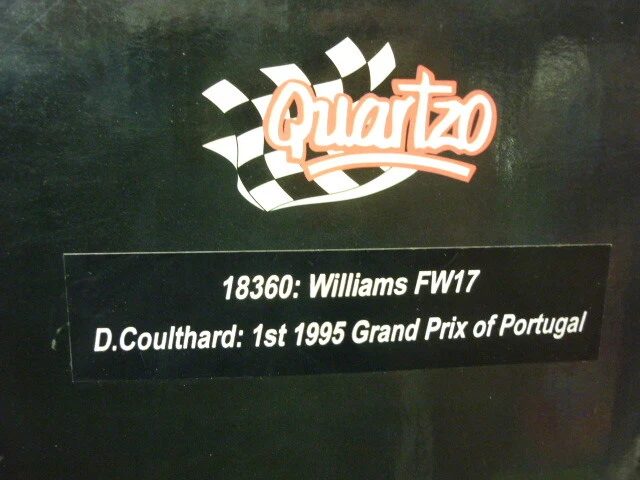Quartzo 18360 WILLIAMS FW17 #6 D.Coultard 1st GP Portogallo 1995 1/18 - Immagine 3 di 3
