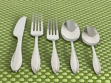 Lenox SCULPT Stainless 18/10 Glossy Pointed Tip Flatware SMART CHOICE B157VG