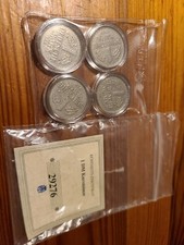 4 x 1 DM, Deutsche Mark 1950 J, -50 D, -50 G, -50 F, Bundesrepublik Deutschland