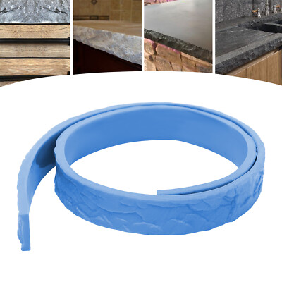 PU Concrete Edge Form Mold 230 × 7 × 2 cm Blue Texture Stamp Reusable