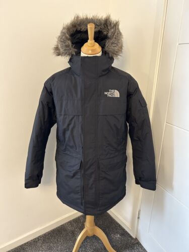 The North Face McMurdo 2 DryVent 550 Down Black Fur Hood Coat M Waterproof Parka - Imagen 1 de 14
