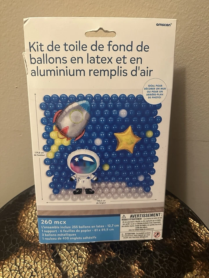 Kit de gota trasera globo espacial 260 piezas lámina de látex fiesta de cumpleaños astronauta estrella Foto 2 de 4
