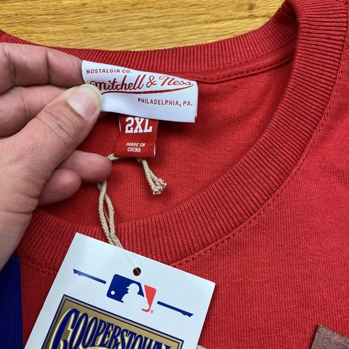Mitchell & Ness MLB Atlanta Braves Big Face tee shirt 2XL XXL Red Short Sleeve - Picture 6 of 10
