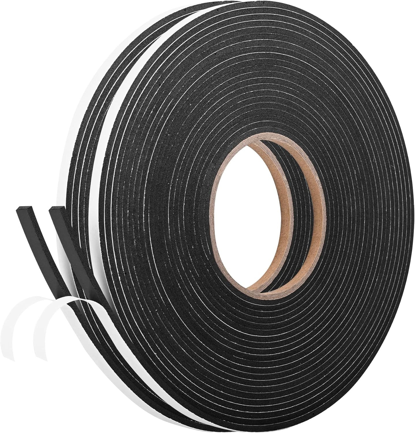 Kikerike Self Adhesive Foam Tape Weatherstrip 1/4In X 1/8In X 66Ft High Density 