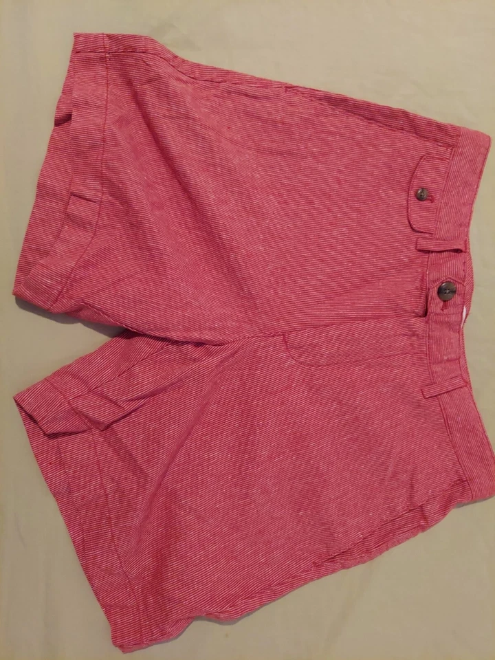 Pantalones Cortos Hombre Banana Republic Lino 29 Rojo Algodón Chino 30 Foto 2 de 4