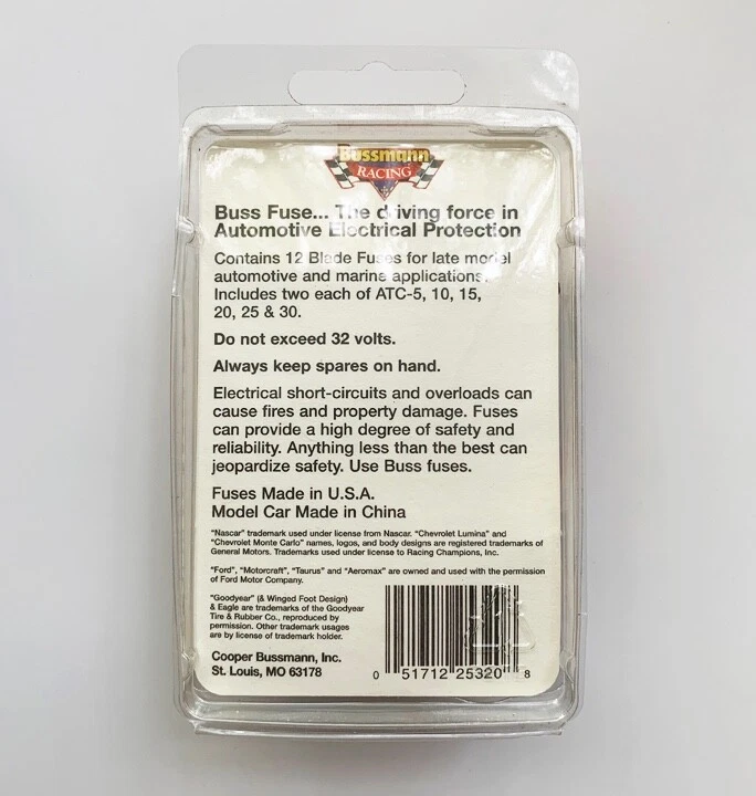 Предохранители Ward Burton No22 Caterpillar Buss 1999 Ford Taurus 12 предохранителей 1:64 NASCAR - Изображение 2 из 3