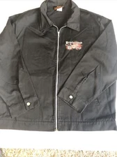 HOT LEATHERS Men’s Jacket Brotherhood Of Bikers Cafe Moto Black Zip Up 2XL