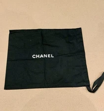 EXCELLENT CONDTN-Authentic CHANEL Small Black Dustbag 11” Length x 14” Height