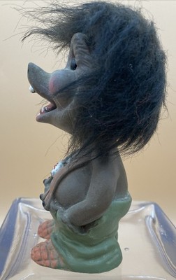 FIGURINE TROLL VINTAGE Heico Bobblehead 60s Western Germany sorcière 16