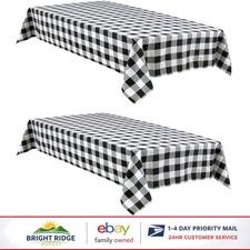 Durable Waterproof Table Cloths for All-Season Dining 60 x 120 Inch - 2 Pack