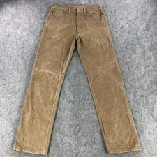 Vintage Levis 501 XX Jeans Mens 34x34 Brown Straight Button Fly Mid Rise Denim