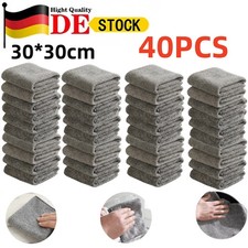 40 Pack Auto Beidseit Mikrofasertuch Poliertuch Trockentuch Microfaser 30x30cm