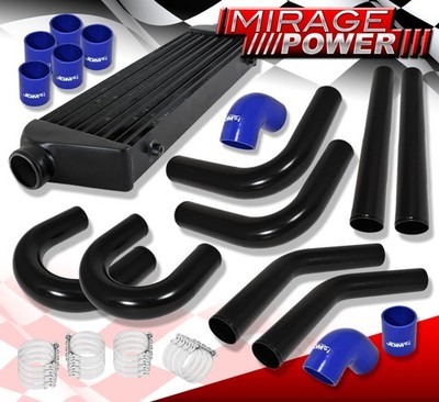 Tube Fin Front Mount Intercooler Fmic + 64MM Aluminum Pipe Piping Kit + Couplers
