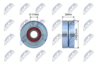 NTY RNK-FR-040 Spannrolle, Keilriemen FüR Ford