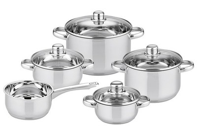 ELO Topfset Galactica 5-teilig | Edelstahl und Glas