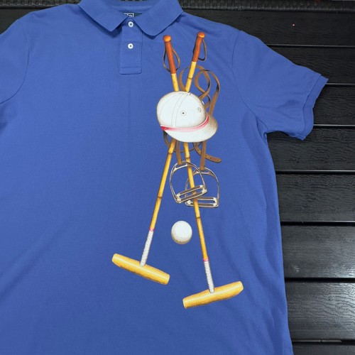 Vintage Ralph Lauren Polo Reithelm Mallet Graphic Print Gr. XL NEU - Bild 3 von 12