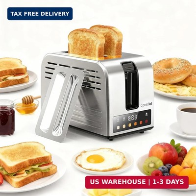 Toaster 2 Slice, Consciot Smart Touch Screen Toasters with 6 Browning Levels, Ti