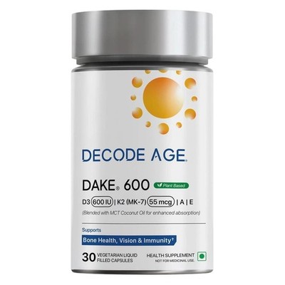 Decode Age DAKE 600 I.E. | Vitamin D3 K2 Supplement | 30N
