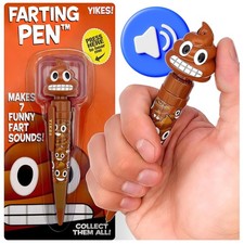 Collectible Farting Poop Pen with 7 Fun Sounds - Great Gag Gift for Ages 8-12