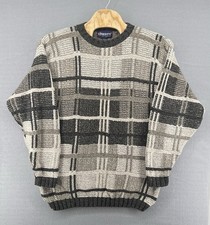 Vintage Liberty Knit Sweater Pattern Plaid Multicolor Men’s XXL 90s Made In USA