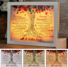 LED Sympathy Memorial Shadow Box - Bereavement Gift for Loved Ones