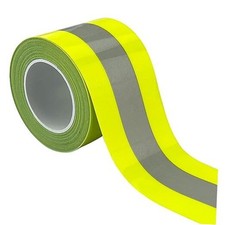 High Visibility Reflective Heat Transfer Vinyl Iron Fluorescent yellow/silver