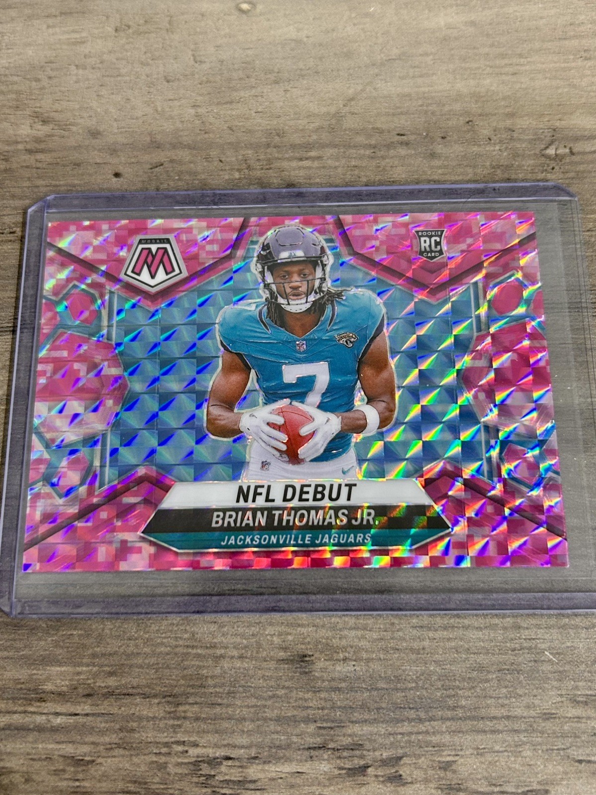 2024 Mosaic Brian Thomas Jr. RC Camo Pink Prizm NFL Debut #282 Jaguars