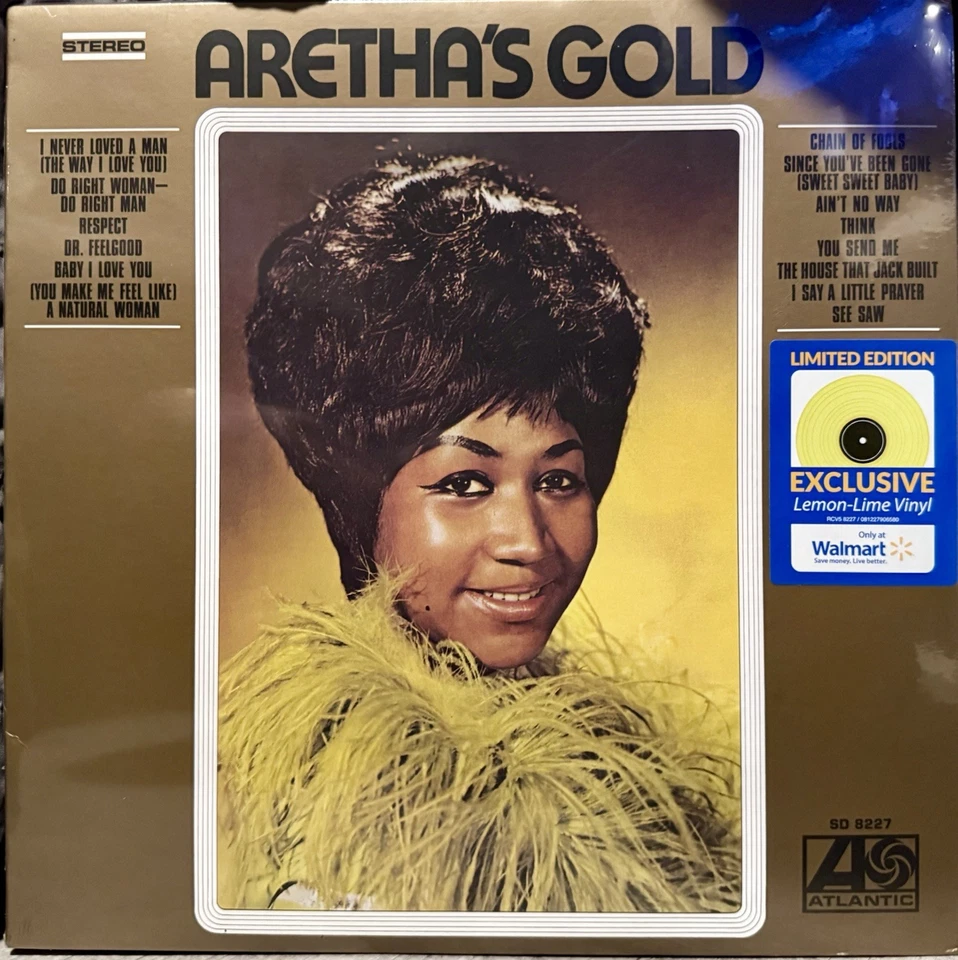 ARETHA FRANKLIN ARETHA’S GOLD LE LP LEMON LIME VINYL & OOP ARETHA 377 FUNKO POP - Image 2 of 4