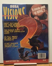 Lot of 2 Sega Visions Gaming Magazine Lot Aug/Sept 1992 & Feb/Mar 1993 w/ SONIC