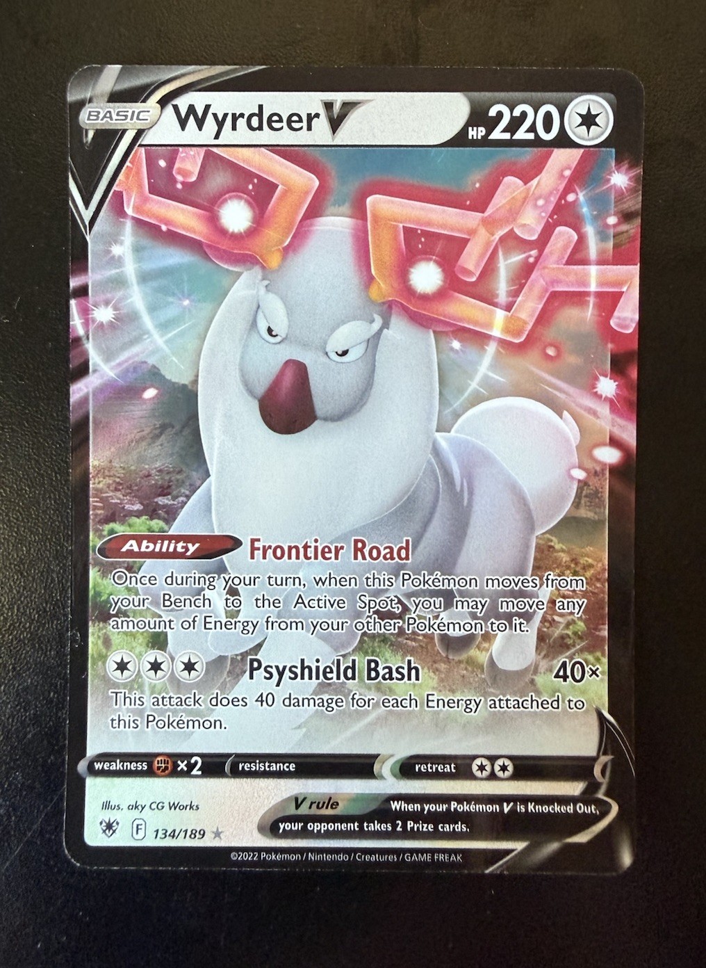 Wyrdeer V 134/189 Swsh10: Astral Radiance Holo Ultra Rare Pokemon TCG NM