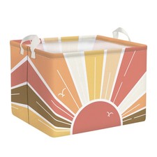 Boho Sun Baby Girl Basket Bathroom Shower Gift Blanket Storage Bin Red Seagul...