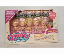 SEALED 1991 NEW OLD STOCK Tyco Thirsty Quint Tiny Baby 5 Doll Bottle Set Vintage