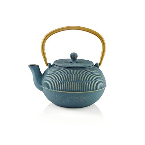 Théière en fonte japonaise Beka Yuan 0,9 L avec infuseur inox au design traditionnel noir