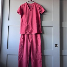 FIGS Scrub Set Womens XS Top Small Pants Red Orange Technical Collection T2001