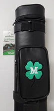 2x2 McDermott Billiard Pool Cue Stick Holder 2B/2S Clover Logo oval Hard Case