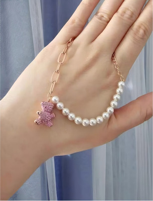Swarovski teddy pink bright Pearl Bear bracelet