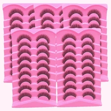 45 Pairs Short Length Handmade False Eyelashes For Round Eyes Beauty Makeup