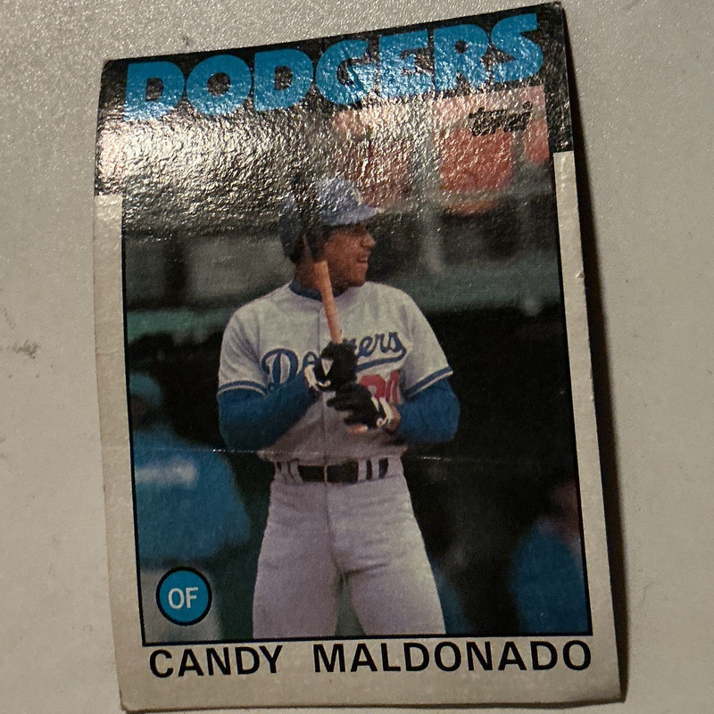 Topps 1986 MLB Baseball Card Lot of 2: Candy Maldonado, Alan Trammell