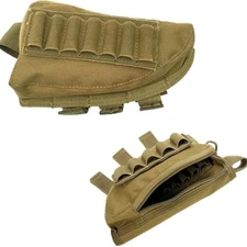 US Tactical Buttstock Shotgun Rifle Shell Holder Ammo Cartridge Cheek Rest Pouch