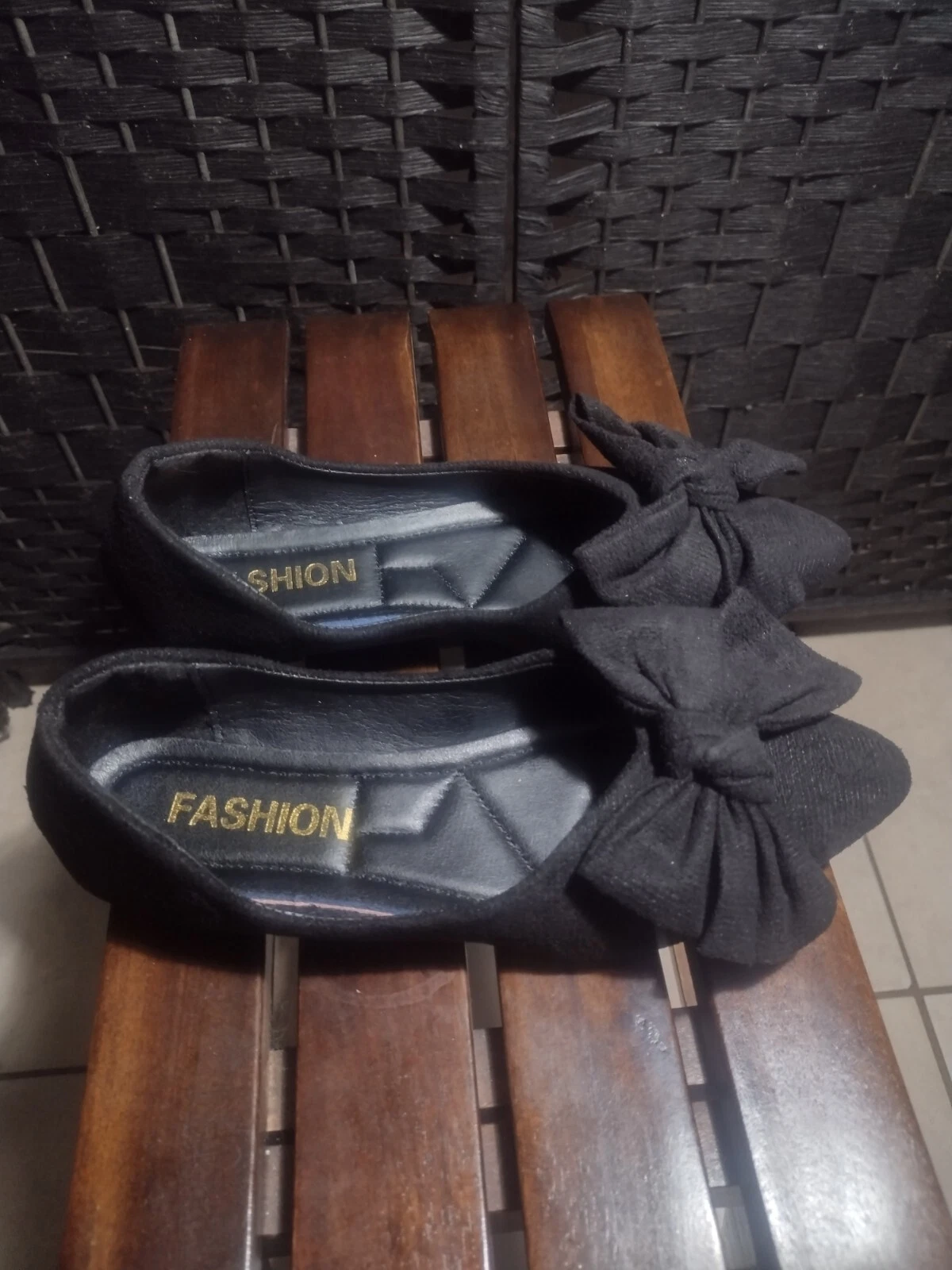 PUMA Ballerine donna alla moda nere con fiocco e punta chiusa taglia EU 38 US 7 5