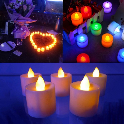 1-48X LED Gefälschte Kerzen Flackern FFlammenloses Teelicht für Decor Home Party - Bild 4 von 18