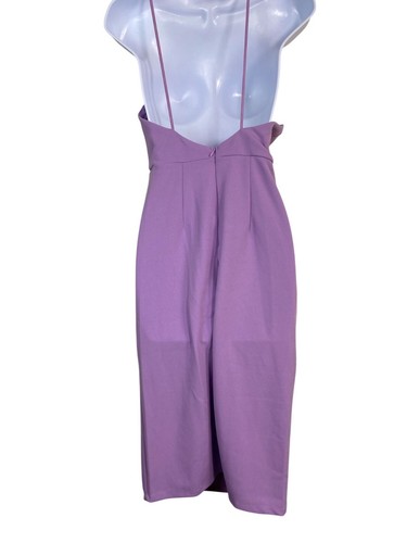 Hello Molly Asymmetrical Lavender Midi Dress size 6 Romantic Event Cocktail - Picture 16 of 17