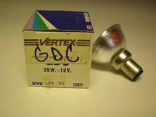Sylvania Tungsten Halogen Projector Lamp GDC 12V 25W NOS