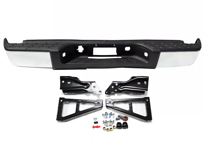 Chrome Rear Bumper for 2007-2013 Chevy Silverado Sierra 1500 without Sensor Hole