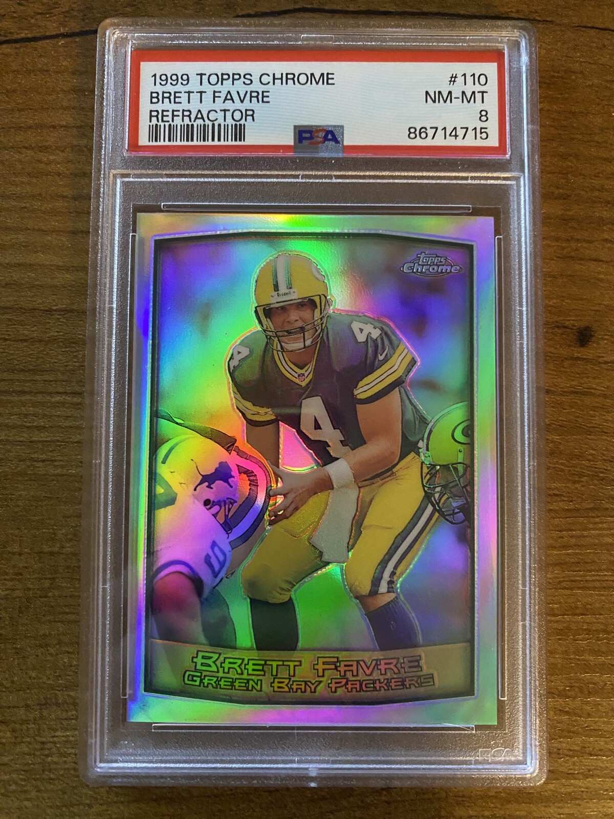 1999 Topps Chrome #110 Brett Favre Refractor PSA 8 NM-MT