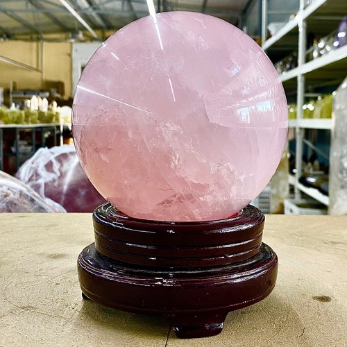 8.36LB Large Natural Pink Rose Quartz Sphere Crystal Ball Reiki Healing - 第 5/15 張圖片