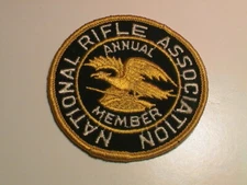 NRA NATIONAL RIFLE ASSOCIATION ANNUAL MEMBER RIFLE PISTOL GUN TARGET PATCH  